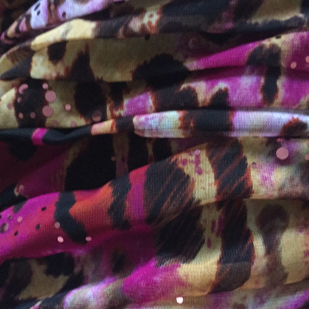 Love brand cocktail one shoulder dress 13 junior pink animal used - Picture 6 of 6
